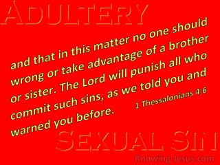 1 Thessalonians 4:6 That No Man Transgress And Defraud His Brother (red)